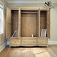 Grey-toned Limewashed Finish Solid Oak & High-Quality Oak Veneer Quad Wardrobe, Camille Range RRP £2400