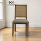 Set of 4 Solid Oak Rattan Back Dining Chairs, Elkstone Mellow Oak Range RRP £796