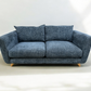 OAK FURNITURELAND DENIM FABRIC 3 SEATER SOFA DALBY RANGE RRP £1749