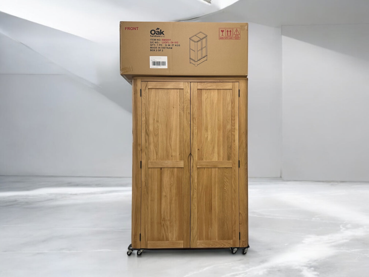 Natural Solid Oak Double Wardrobe Romsey Range From Oak Furnitureland RRP £939 (1)