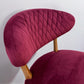 Crimson Velvet Fabric Casual Chair With Solid Oak Frame RRP £589