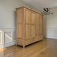 Whitewashed Finish Solid Oak & Quality Oak Veneer Quad Wardrobe, Inglesham Range, RRP £2200