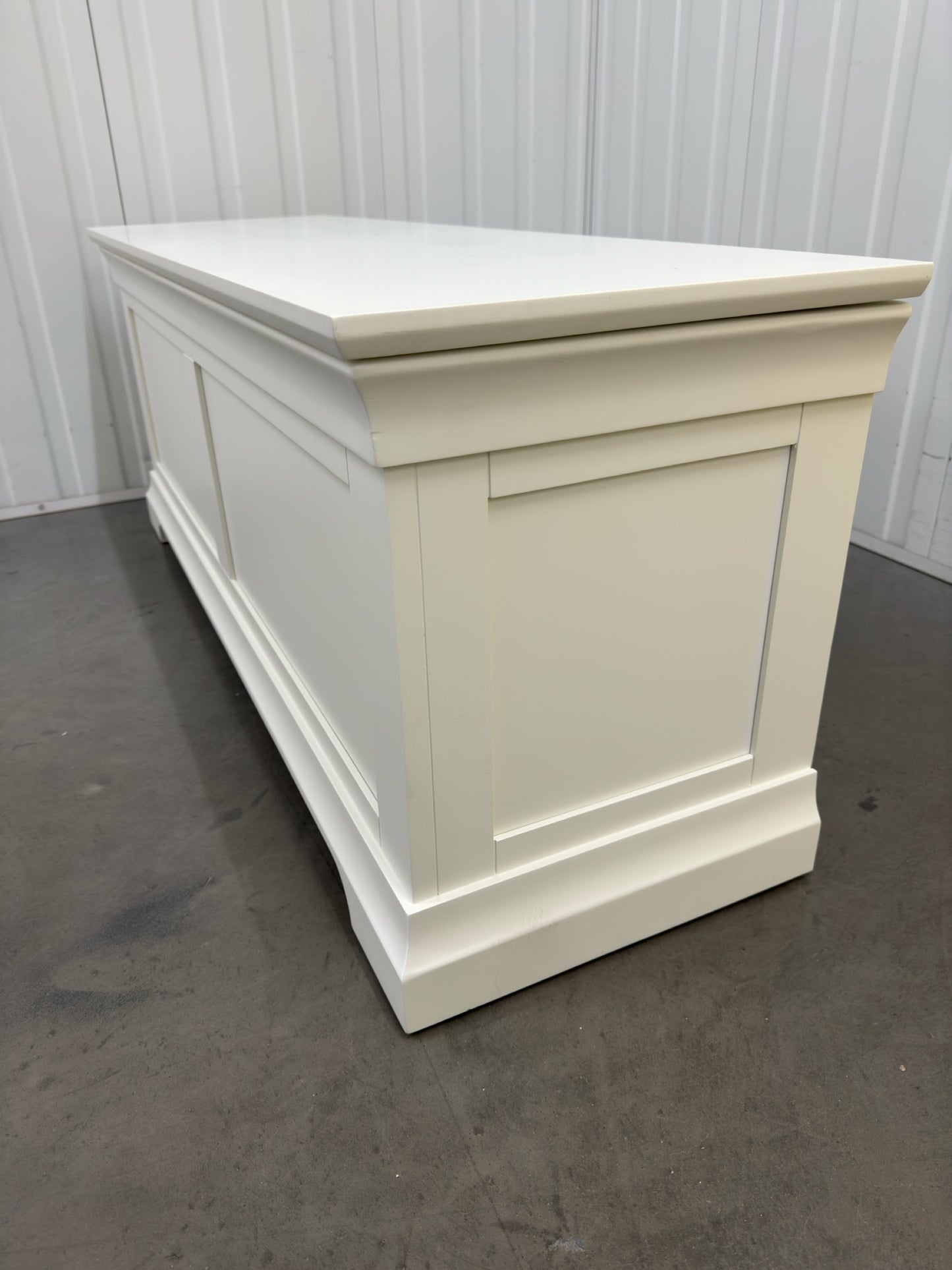 Solid Hardwood & Warm White Painted Wide Blanket Box RRP £425