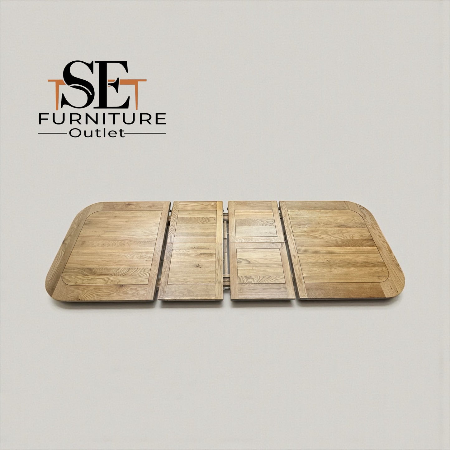 Natural Solid Oak Extending Dining Table, 10 to 12 Seater Hercules Range From Oak Furnitureland RRP £1099