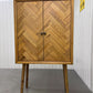 Oak Furnitureland Brushed & Glazed Oak Drinks Cabinet Parquet Range RRP £649