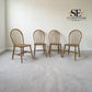 Set of 4 White Wax Finished Solid Oak Dining Chairs, Berkeley Nordic Oak Range RRP £796