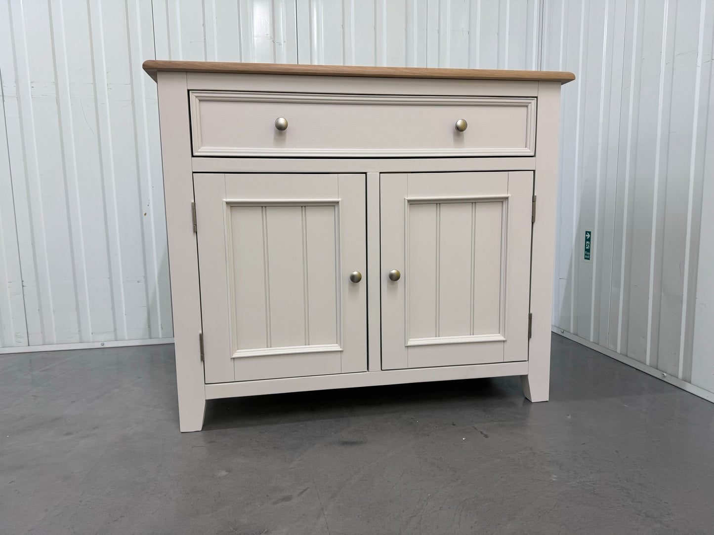 Oak & White Painted Small Sideboard RRP £479 (No Veneer, MDF Or Chipboard Used)