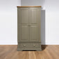 Oak Furnitureland Oak & Painted Double Wardrobe St Ives Range RRP £849