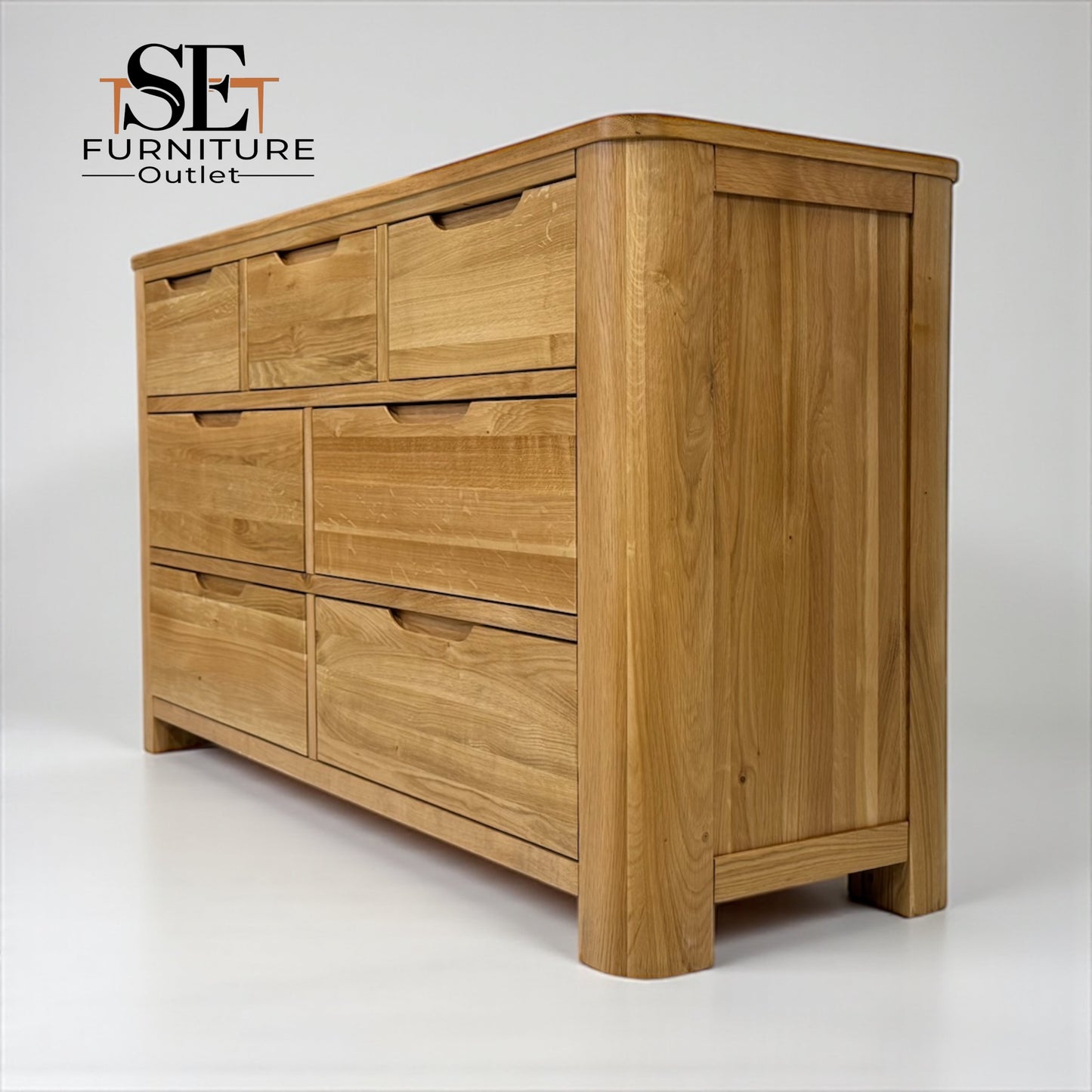 Solid Oak 7 Drawer Chest of Drawers, Romsey Range, From Oak Furnitureland RRP £679