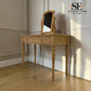 Whitewashed Finish Solid Oak & Oak Veneer Dressing Table with Mirror RRP £649