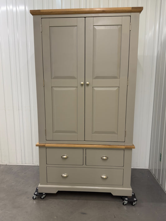 Oak Furnitureland Oak & Grey Painted Kitchen Larder St Ives Range RRP £1449