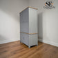Solid Oak Top & Solid Wood Frames Hideaway Home Office, Chester Dove Grey Range RRP £1799