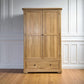 Natural Solid Oak Double Wardrobe Brennan Range From Oak Furnitureland