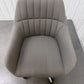 Upholstered Office Chair Grey Linen With Stylish Chrome Base RRP £179