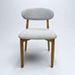 Set of 6 Cloud Grey Fabric Dining Chairs with Oak Legs, From Oak Furnitureland RRP £260 Each