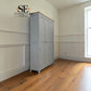 Solid Oak Top & Solid Wood Frames 3 Door Hallway Cupboard, Chester Dove Grey Range RRP £1325