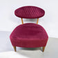 Crimson Velvet Fabric Casual Chair With Solid Oak Frame RRP £589