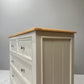 Natural Solid Oak & Painted 5 Drawer Chest, From Oak Furniture Superstore