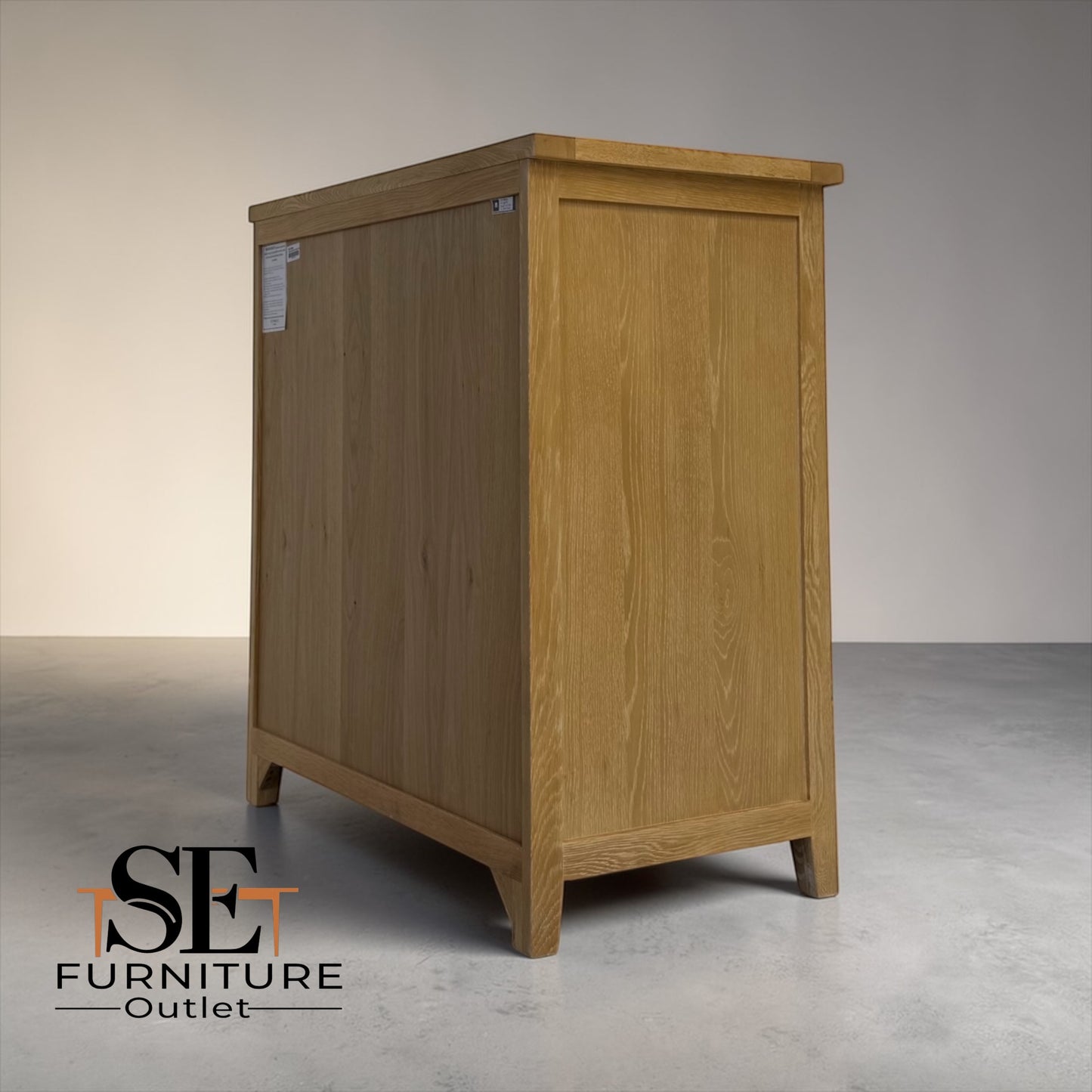 Whitewash Finish Solid Oak & Quality Oak Veneer 5 Drawer Chest, Inglesham Range, RRP £599