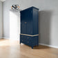 Oak & Solid Wood Frames Double Larder, Chester Midnight Blue Range RRP £1499