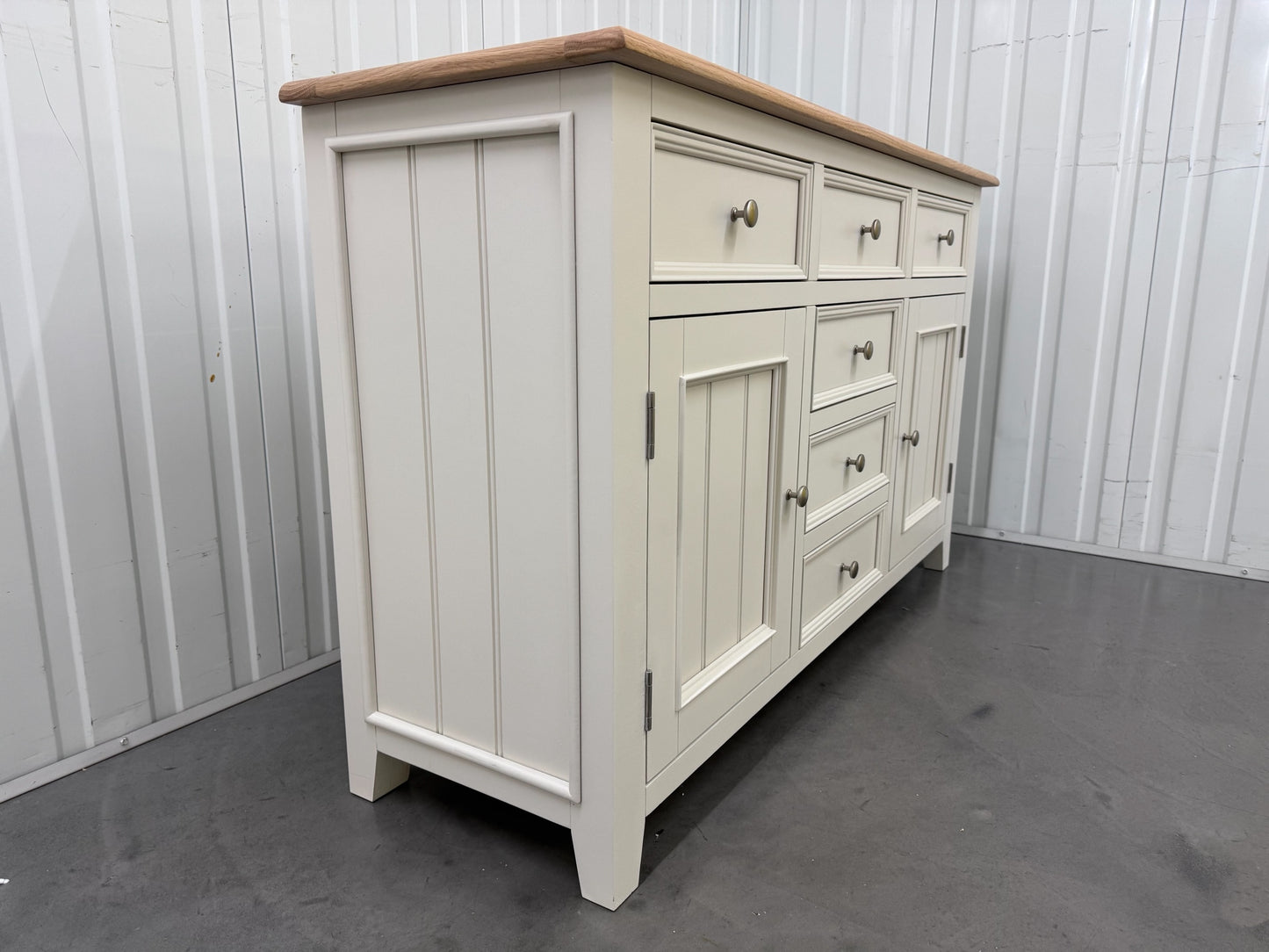 Solid Oak & White Painted Sideboard RRP £649 (No Veneer, MDF Or Chipboard Used)