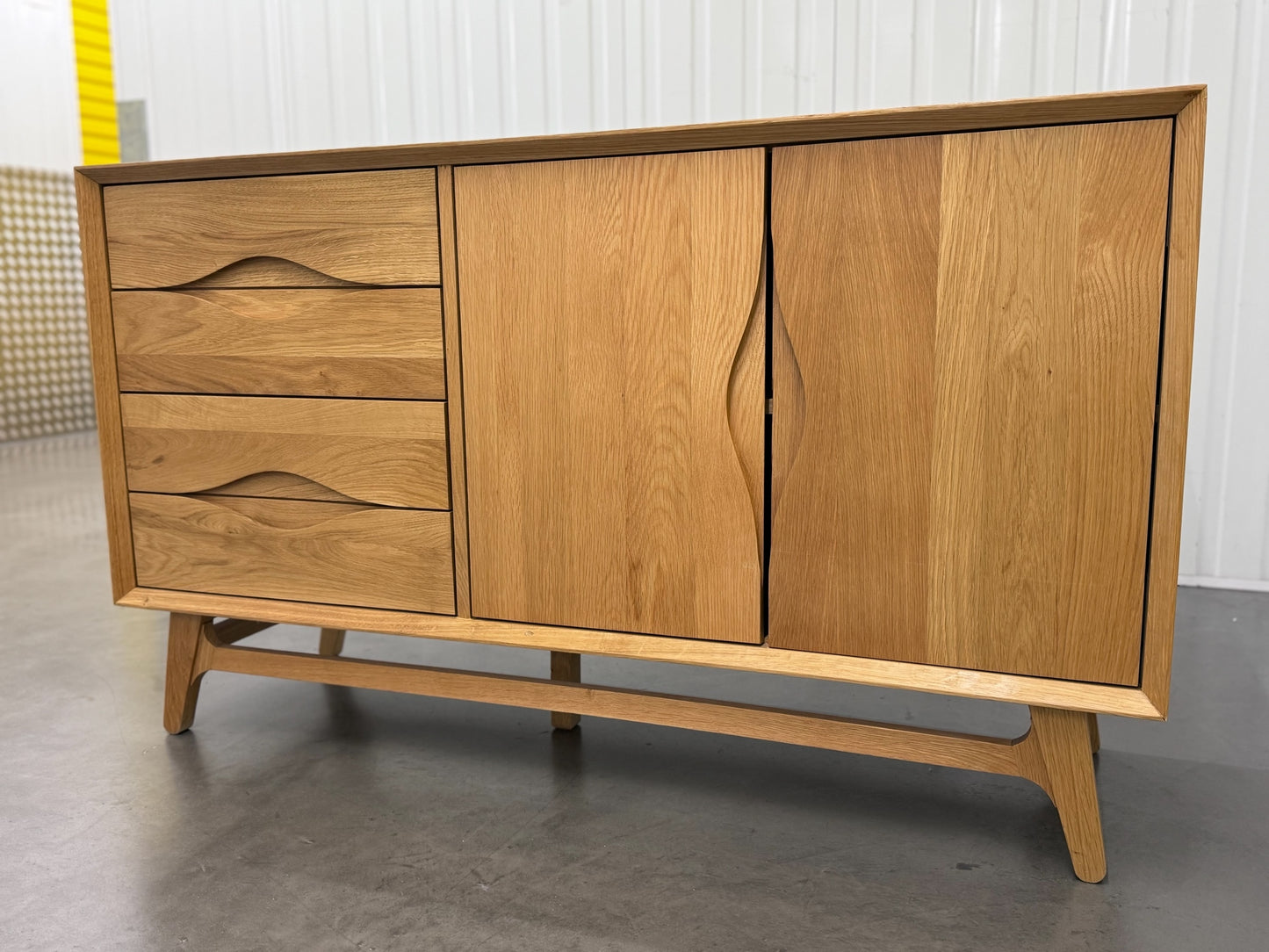 Oak Furnitureland Natural Solid Oak Sideboard Ellipse Range RRP £619