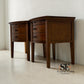 Set of 2 Solid Oak & Oak Veneer Bedside Tables from the Winchcombe Dark Oak Range RRP £598