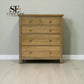 Whitewashed Finish Solid Oak & Quality Oak Veneer 5 Drawer Chest, Inglesham Range, RRP £599