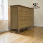 Solid Oak & Quality Oak Veneer White Wax Finish, 10-Drawer Chest, Berkeley Nordic Oak Range, RRP £999
