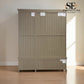 Weathered Oak Triple Wardrobe with Glass Mirror & Shelves, Burleigh Range From Oak Furnitureland RRP £1769