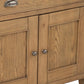 Smoked Oak 4-Door Sideboard with Chunky Oak Tops and Rounded Corners