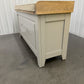 White Washed Oak Top & Grey Painted Shoe Storage & Bench with Cushion RRP £425