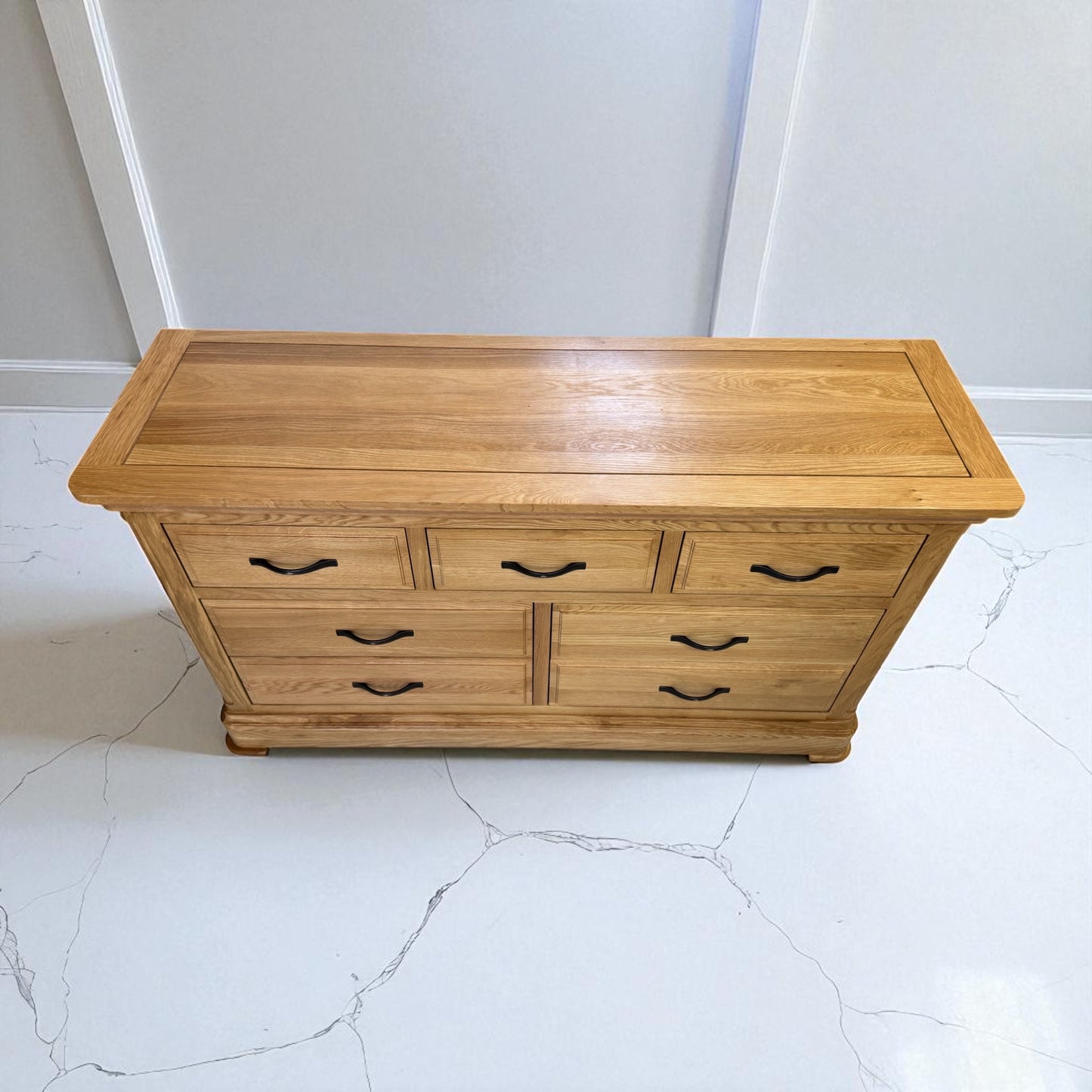 Natural Solid Oak 7 Drawer Chest, Canterbury Range From Oak Furnitureland RRP £669
