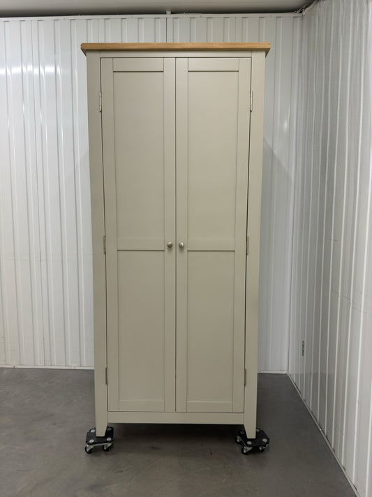 Cotswold Company Oak Top & Dove Grey Painted Utility Cupboard RRP £999