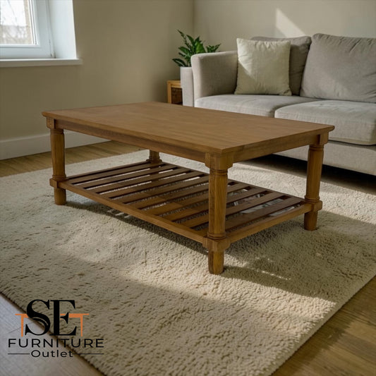 Solid Oak Coffee Table from the Elkstone Mellow Oak Range RRP £450
