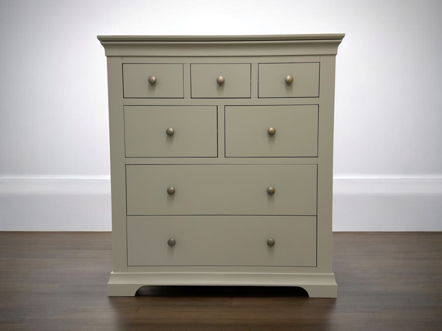 Cotswold Company Solid Wood & Grey Painted 7 Drawer Chest RRP £699