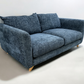 OAK FURNITURELAND DENIM FABRIC 3 SEATER SOFA DALBY RANGE RRP £1749