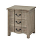 COPGROVE COLLECTION 3 DRAWER  SOLID WOOD FRENCH STYLE BEDSIDE TABLE