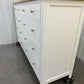 White Wax Finished Oak Top & Pure White Painted 10 Drawer Chest RRP £1100