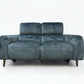 Oak Furnitureland Descent Blue Fabric 2 Seater Electric Recliner Sofa with Power Headrest Juliette Range RRP £1599