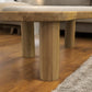 Solid Oak Coffee Table Featuring a Live Edge Design and Sturdy, Chunky Legs RRP £549