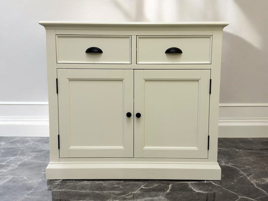 Solid Wood & Warm White Painted Panels 2 Door Sideboard RRP £499