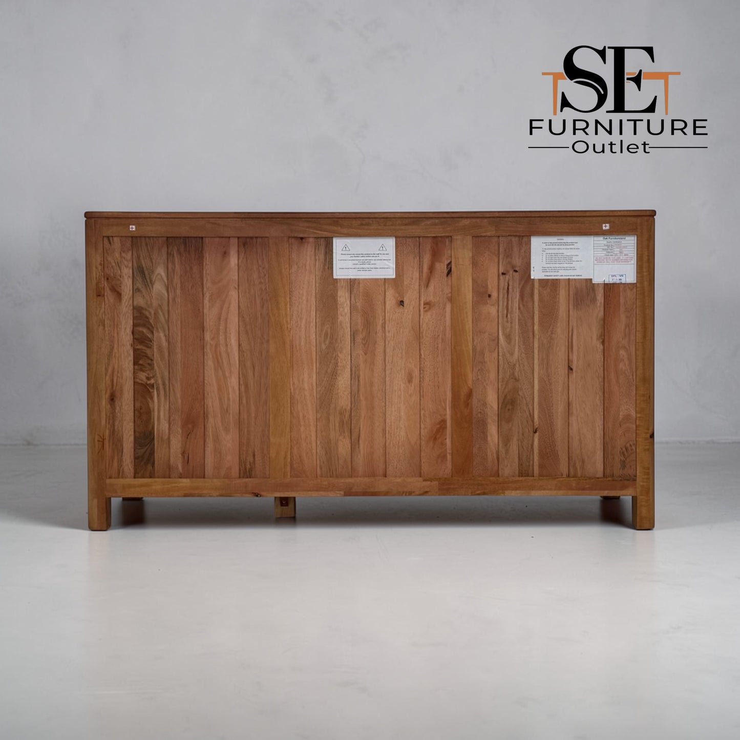Premium Quality Solid Mango Wood Large Sideboard Noah Range by Oak Furnitureland, RRP £899
