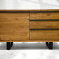 Natural Solid Oak & Metal Small Sideboard, Maine Range From Oak Furnitureland RRP £529