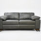 Oak Furnitureland Luxurious Italian Caruso Slate Leather Sofa Matera Range RRP £2299