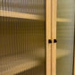 Solid Hardwood Display/Drinks Cabinet with Glass Panel Doors (No Veneer, MDF Or Chipboard Used)