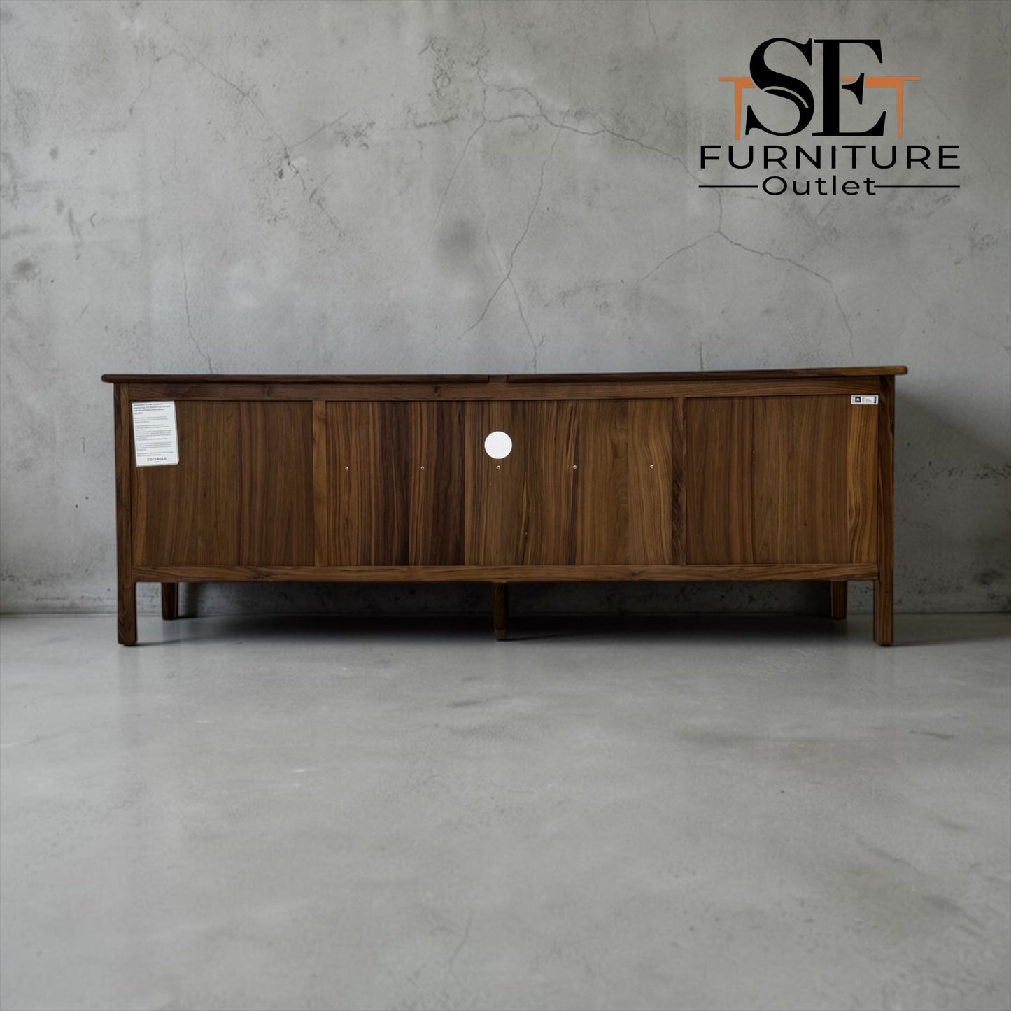 Solid Walnut & Quality Walnut Veneer Extra Large TV Unit, Barrington Range £999