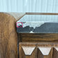 Solid Dark Oak & Luxury Black Marble Top Sideboard RRP £549