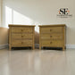 Set of 2 Whitewashed Oak Jumbo Bedside Tables from the Inglesham Range, RRP £700