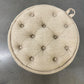 Ashley Buttoned Stool - Stone Linen